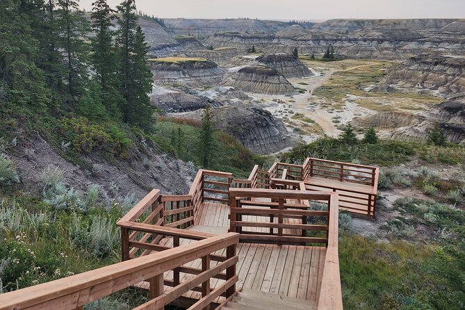 1 Day Guided Drumheller Tour: Calgary to Dinosaur Badlands - Hoodoos, steel stairs, and soft rock