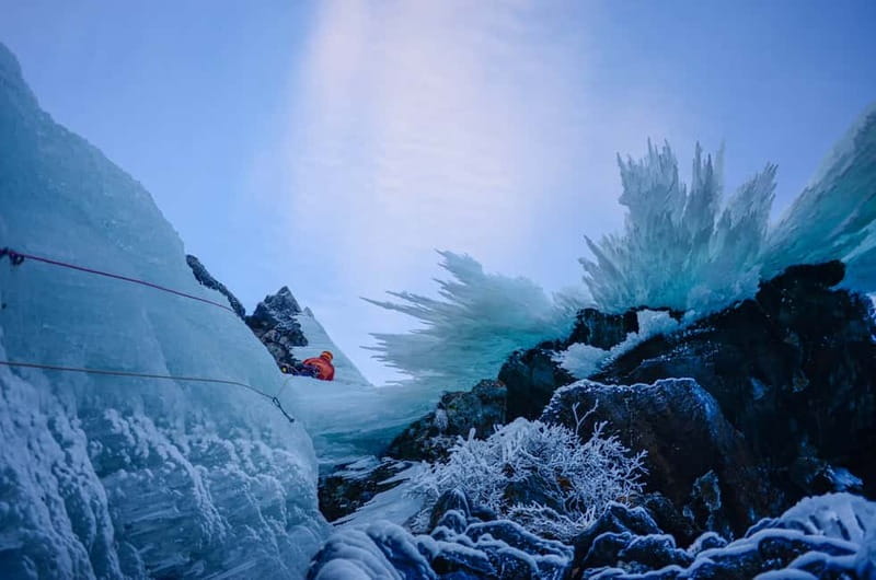 Abisko: Ice Climbing for All Levels with Certified Guide - Getting fitted with boots, crampons, and a harness