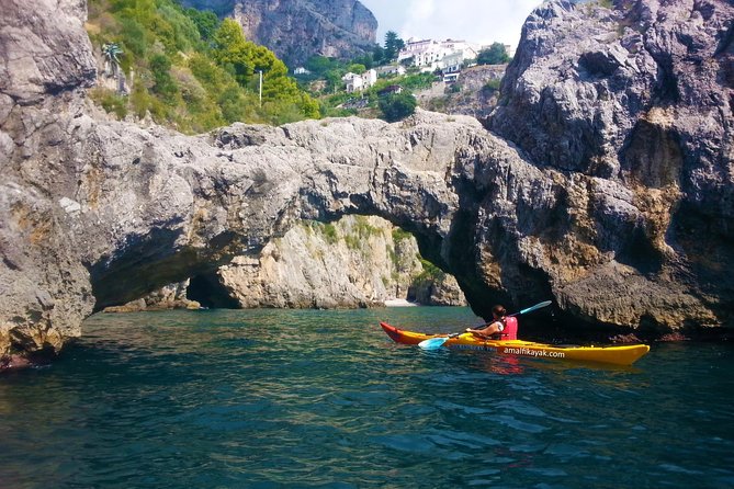 Amalfi Coast Kayak Tour: Explore Caves, Arches & Hidden Beaches - Getting started with a stable double kayak