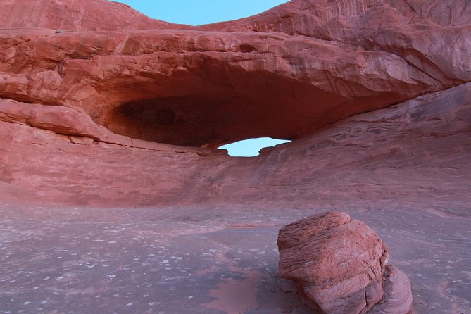 Arches National Park 4x4 Adventure from Moab - Fossilized tracks on the old cowboy trail