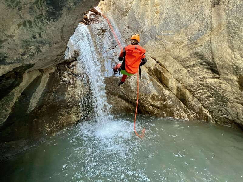 Banff: Beginner Canyoning Half-Day Tour - The final waterfall provides the memorable finish