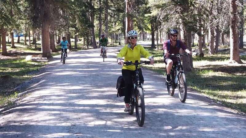 Banff: Bow River E-Bike Tour and Sundance Canyon Hike - Riding toward the Sundance Canyon trailhead