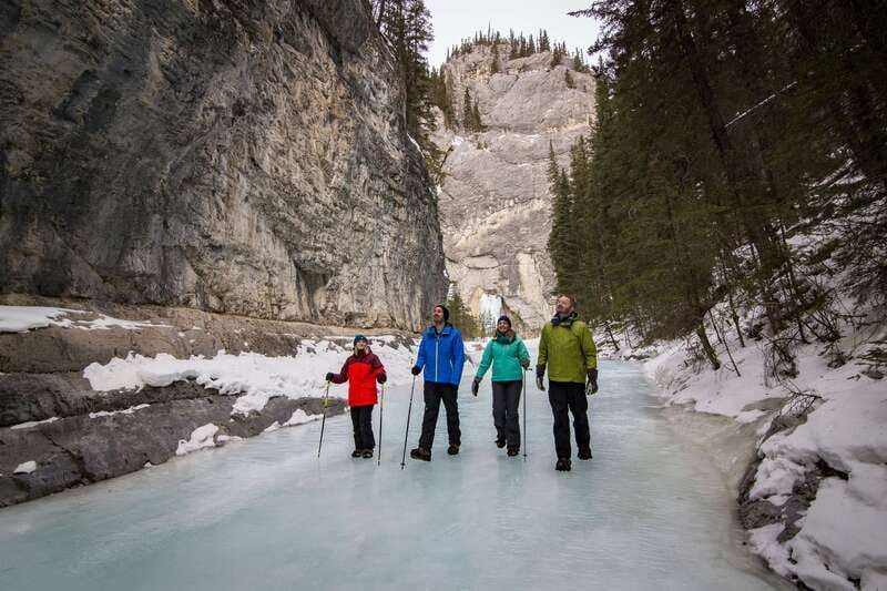 Banff: Grotto Canyon Icewalk - Walking the frozen creek into Grotto Canyon