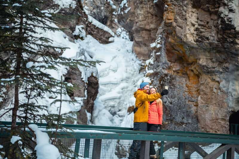 Banff: Morning or Afternoon Johnston Canyon Icewalk - The Upper Falls are the highlight