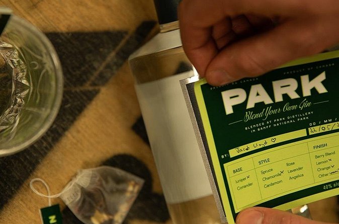 Blend Your Own Gin Experience in Banff - The bottle and custom label