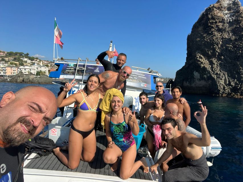 Catania: Cyclops Islands & Timpa Nature Reserve Boat Tour - Setting out from Aci Castello on a 13-meter boat