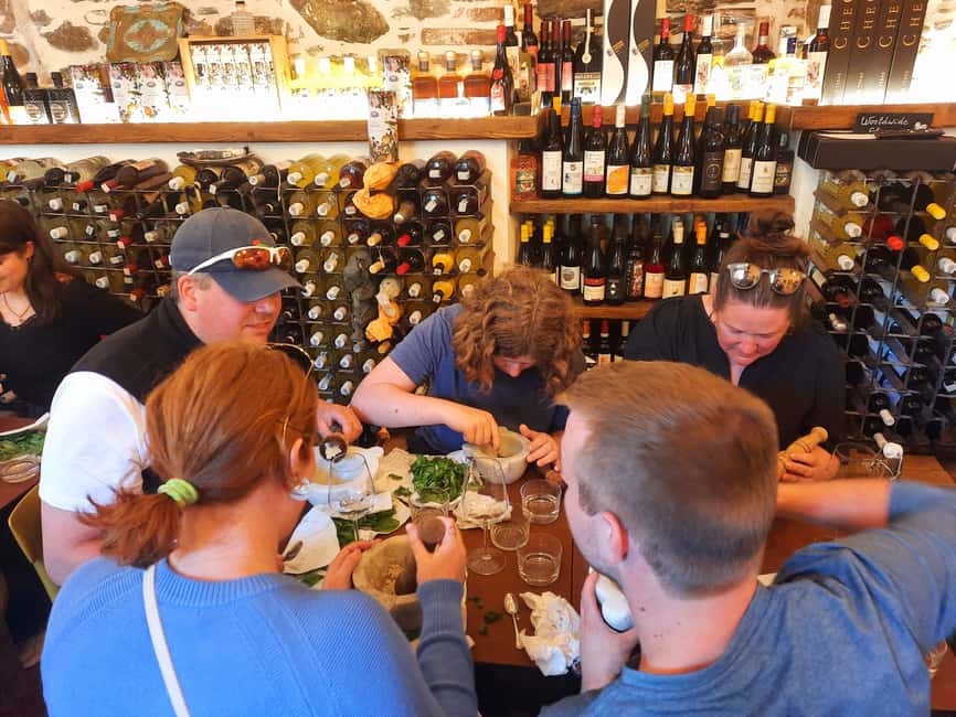 Cinque Terre: Pesto Making Class with Wine and Food Tasting - Making pesto the Ligurian way