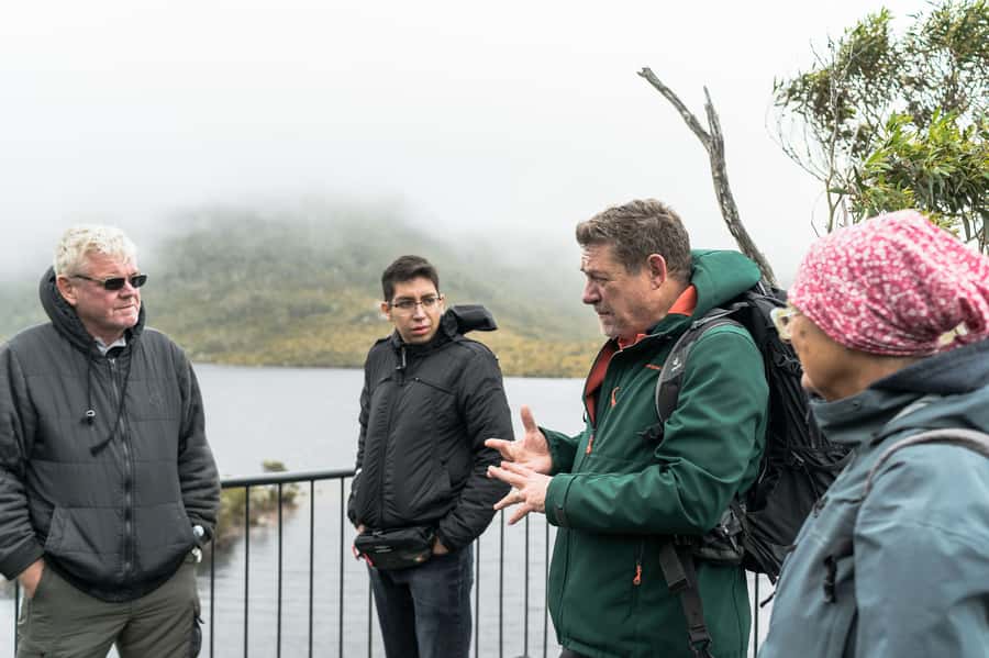 Cradle Mountain National Park by Coach from Launceston - Crossing Cethana Dam into wild country