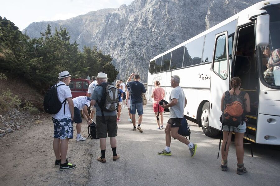 Crete: Samaria Gorge Hike - Following the Taras River through the gorge