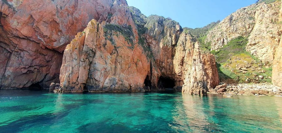 Croisière Calanques de Piana - Baignade bateau 12 places - Cargèse and Punta d’Omigna from the sea