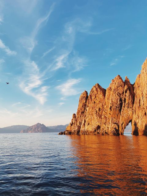 Croisière visite des Calanques de Piana Baignade en vedette - Capo Rosso’s cave and natural arch