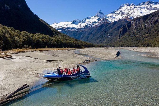 Dart River Jet Boat and Wilderness Experience - Racing through the braided Dart River