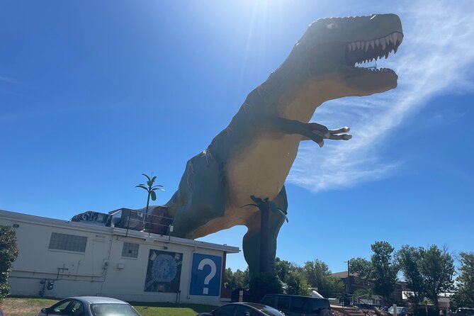 Day of Dinosaurs & Hoodoos from Calgary to Drumheller Badlands - Wayne offers a quick taste of an old mining town