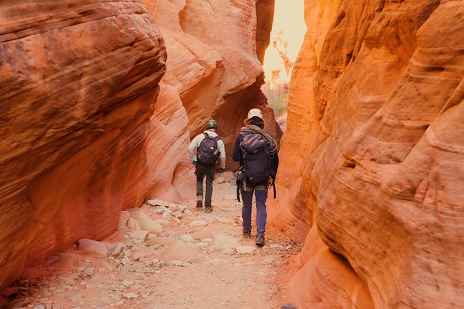 East Zion Canyoneering: Elkheart Canyon & UTV Tour - Your first rappel into the slot canyon