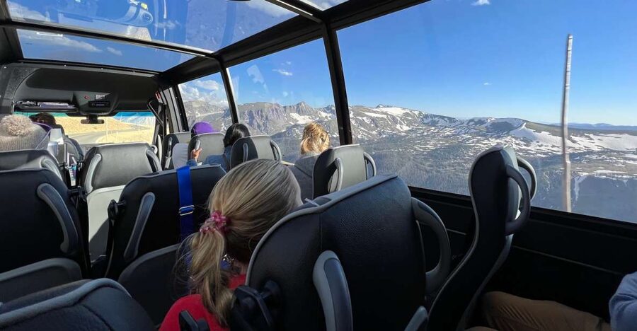 Estes Park: Rocky Mountain National Park Glass-Top Bus Tour - Reaching the Alpine Visitor Center at 11,796 feet