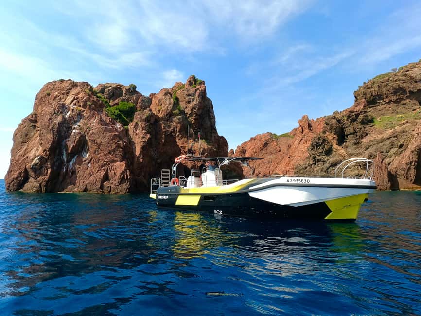 Fréjus : Esterel Calanques Cruise (Comfort Boat) + Swim Stop - What the $64 price includes
