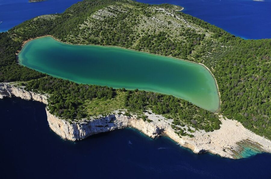 From Biograd: Kornati and Telašćica Full Day Boat Tour - The Vela Sestrica lighthouse from the water