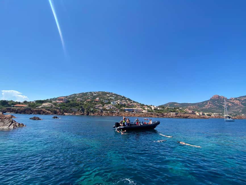 From Cannes: Essential Calanques de l'Estérel Sea Excursion - From Cannes toward Mandelieu and Théoule-sur-Mer
