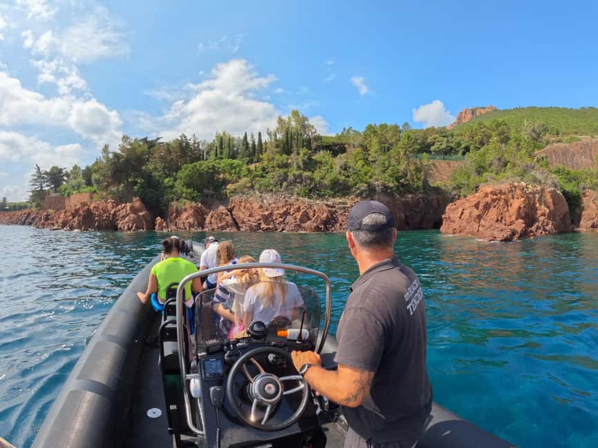 From Cannes: Essential Calanques de l'Estérel Sea Excursion - What the small Black Tender changes
