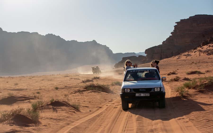 From Eilat, Jerusalem, Tel Aviv: Petra & Wadi Rum 3-Day Tour - Wadi Rum by jeep at sunset