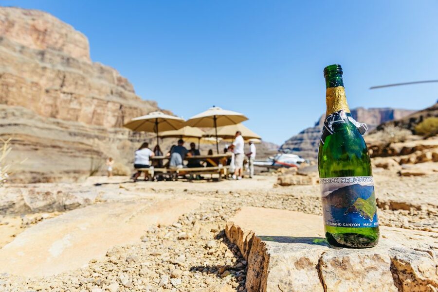 From Las Vegas: Grand Canyon Helicopter Tour with Champagne - The 45-minute approach to Grand Canyon West