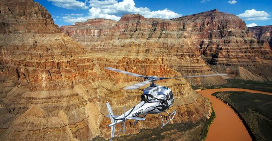 From Las Vegas: Grand Canyon West Rim Helicopter Tour - Entering Grand Canyon West below the rim