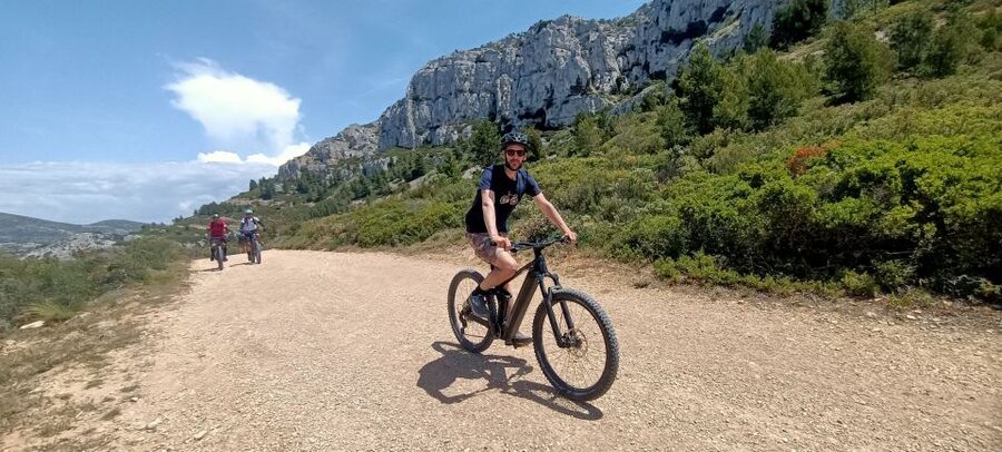 From Marseille: Calanques National Park E-Mountain Bike Tour - Col de Cortiou and the view toward Sormiou