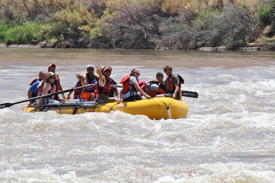 From Moab: Canyonlands 4x4 Drive and Colorado River Rafting - Class I and II rapids near Fisher Towers