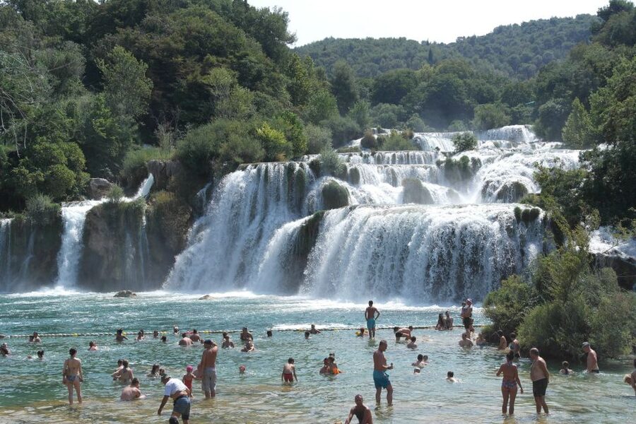 From Omiš: Krka Waterfalls and Trogir Group Tour - Skradinski Buk and the park walk
