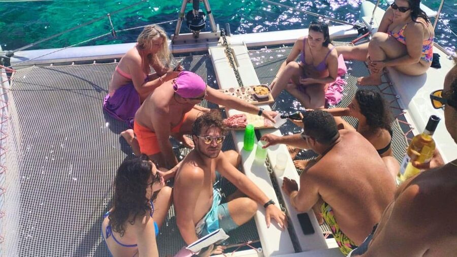 From Palau: Catamaran tour in La Maddalena Archipelago - Swimming and Snorkeling in Clear Water