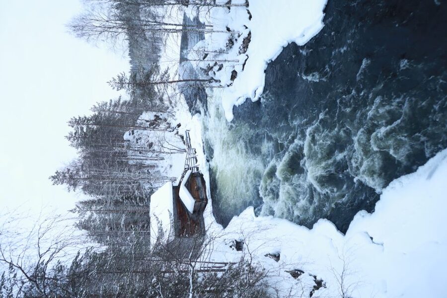 From Ruka: Snowshoeing in Oulanka National Park - Snowshoeing the Little Bear Trail beside the River Kitka