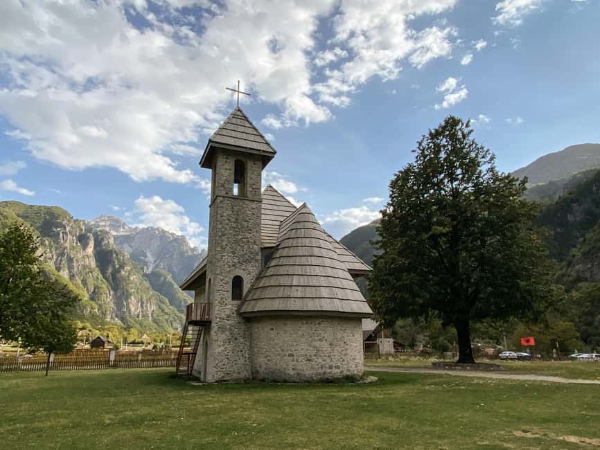 From Tirana/Durres/Shkoder: Theth & Blue Eye Tour (Smll Grp) - Theth village, church, and Isolation Tower