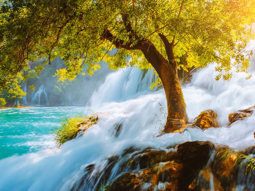 From Trogir, Seget & Okrug: Krka Waterfalls & Swimming - Small group service instead of a full guided tour