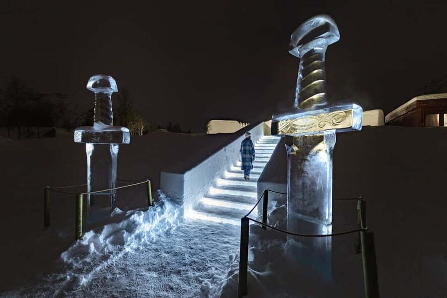 From Tromsø: Ice Domes Snow Park and Wilderness Experience - Learning Arctic skills around the fire