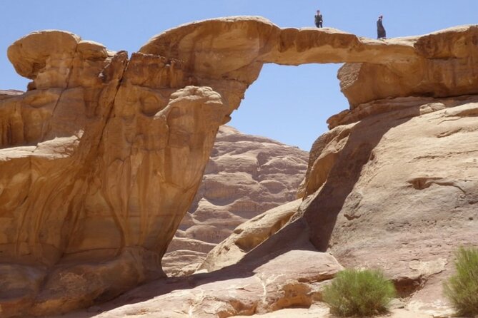 Full Day Jeep Tour and Overnight in Wadi Rum - Mushroom Rock and the distant Burdah view