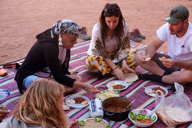 Full Day Jeep Tour in Wadi Rum (incl. Bedouin picnic lunch) - A Bedouin picnic lunch in the desert