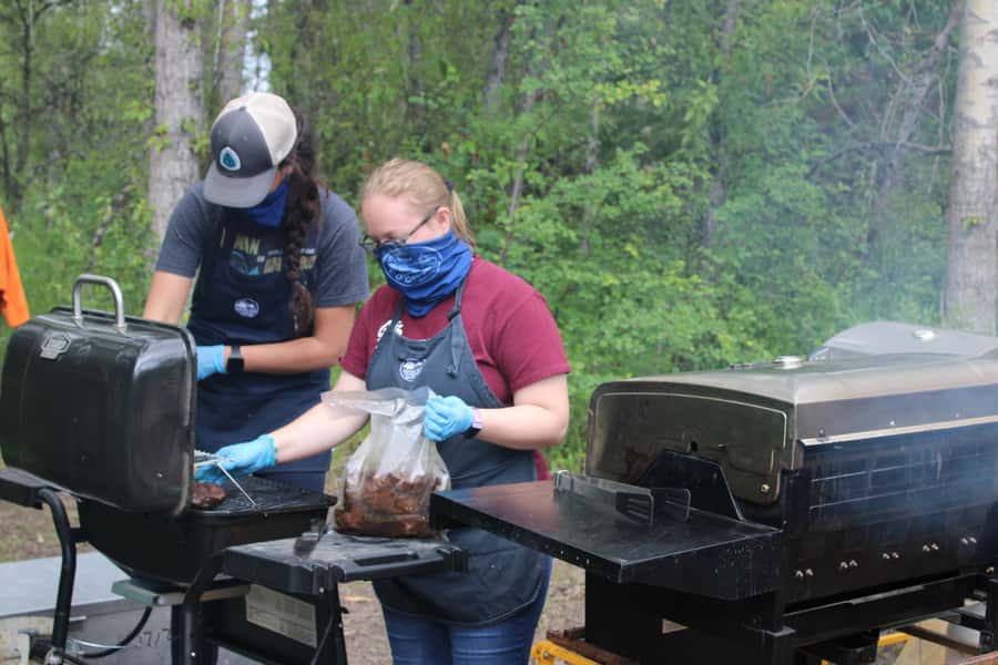 Glacier National Park: Whitewater Rafting with Dinner - The barbecue beside the river