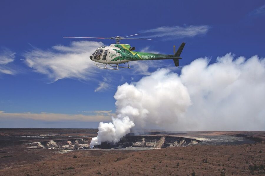 Hilo: Hawaii Volcanoes National Park Flight - Kilauea caldera from above