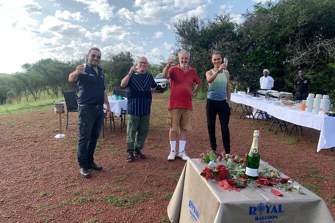 Hot Air Balloon Flight at Akagera National Park - The bush breakfast and champagne finish