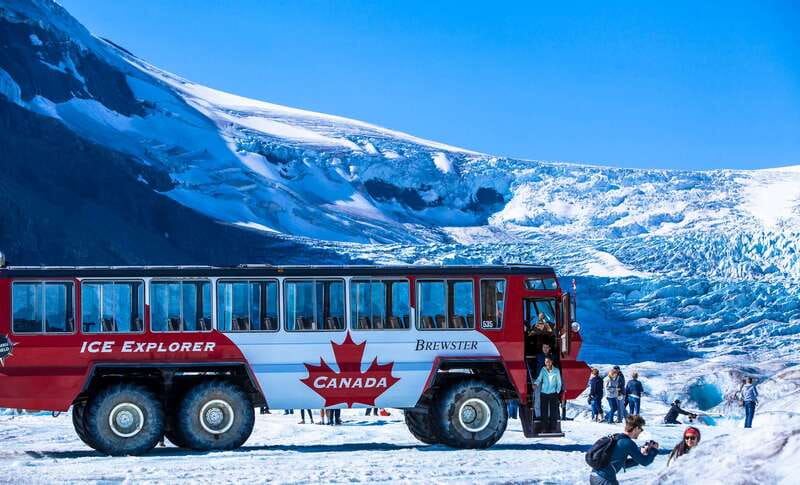 Jasper: Columbia Icefield Skywalk and Ice Explorer Ticket - Riding the Ice Explorer onto Athabasca Glacier