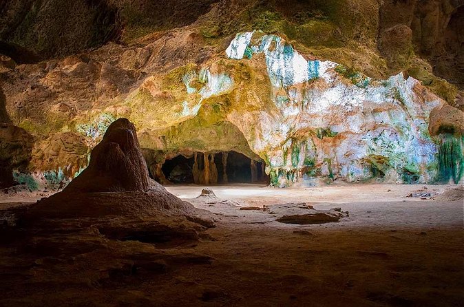 Jeep Tour Arikok National Park and Snorkeling at Baby Beach - Fontein Cave connects the park to Aruba’s first inhabitants
