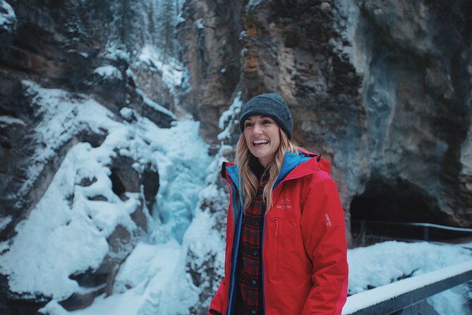 Johnston Canyon Frozen Waterfalls - Small Group Tour - The walk to the Lower Falls