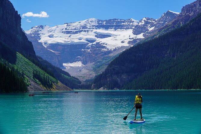Louise,Moraine/Johnston Canyon,Emerald ,Banff(optional:Gondola) - Castle Mountain and Cascade Mountain on the road