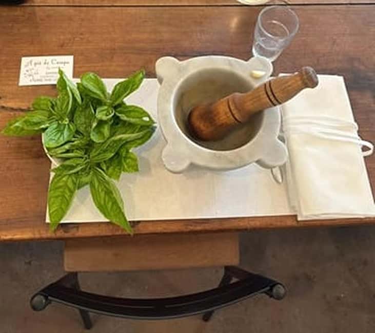Manarola: Authentic Pesto Making Class at Cinque Terre - Tasting pesto with focaccia and wine