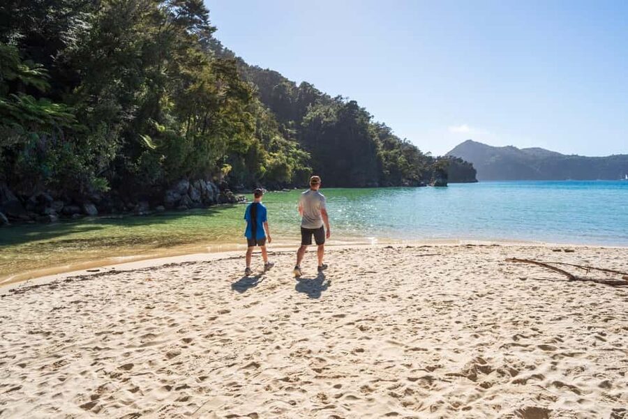 Marahau: Abel Tasman Kayaks Kayak and Walk - Marahau to the water: getting ready