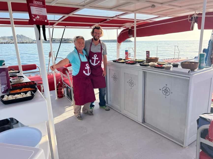 Marseille : Calanques Catamaran Cruise with Lunch & Wine - Morgiou, lunch, and the longest pause
