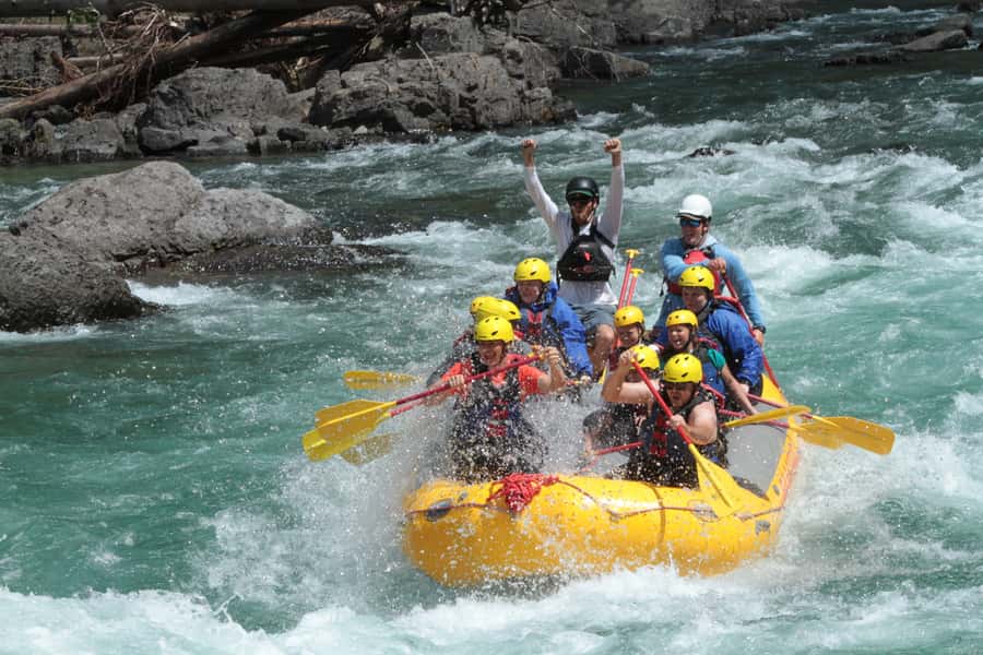 Montana: Glacier National Park Whitewater Rafting Trip - John F. Stevens Canyon from the water