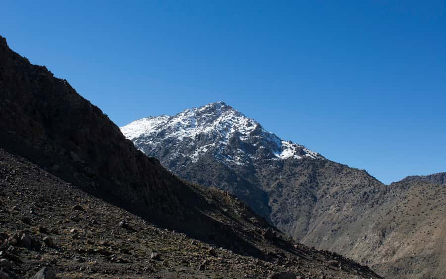 Mount Toubkal Trek 2 Days & 1 Night - Descending to Imlil after the summit