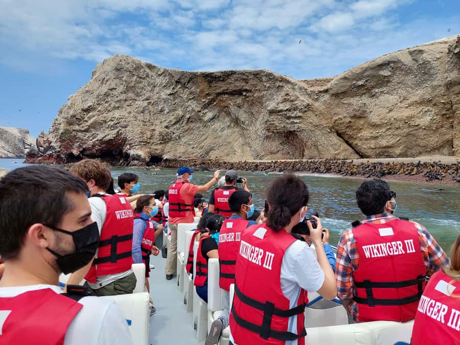 Paracas: Ballestas Island & Nature Reserve all inclusive - Playa Roja and the unusual colors of the coast