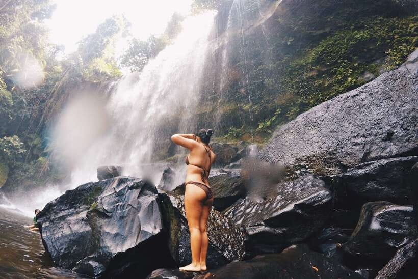Phnom Kulen National Park Admission Ticket - Cooling off at Phnom Kulen Waterfalls